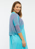 Zaket & Plover Zaket & Plover - Varigated Shrug - Turquoise available at The Good Life Boutique