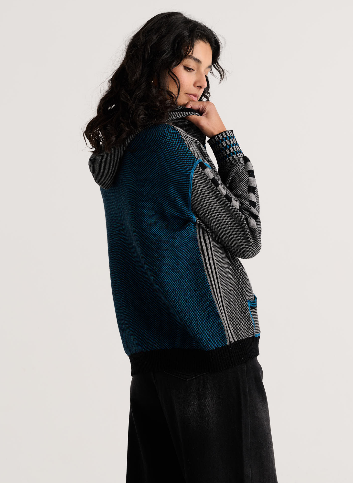 Zaket & Plover Zaket & Plover - Birdseye Hoodie - Black available at The Good Life Boutique
