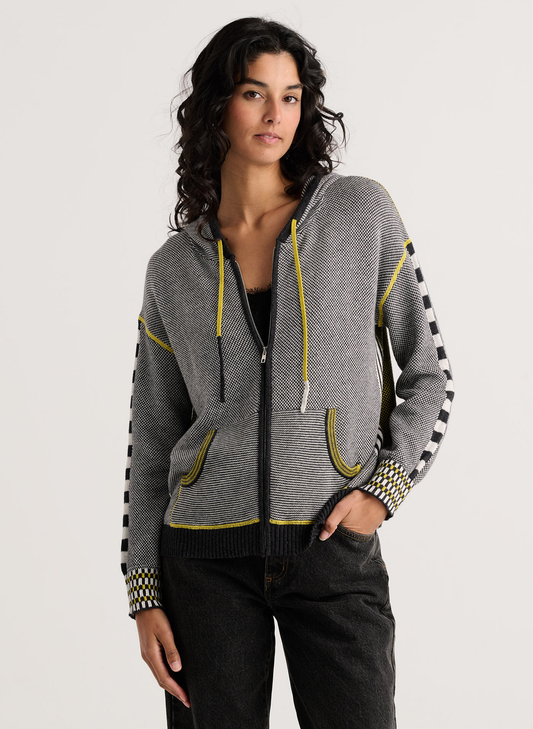 Zaket & Plover Zaket & Plover - Birdseye Hoodie - Charcoal available at The Good Life Boutique