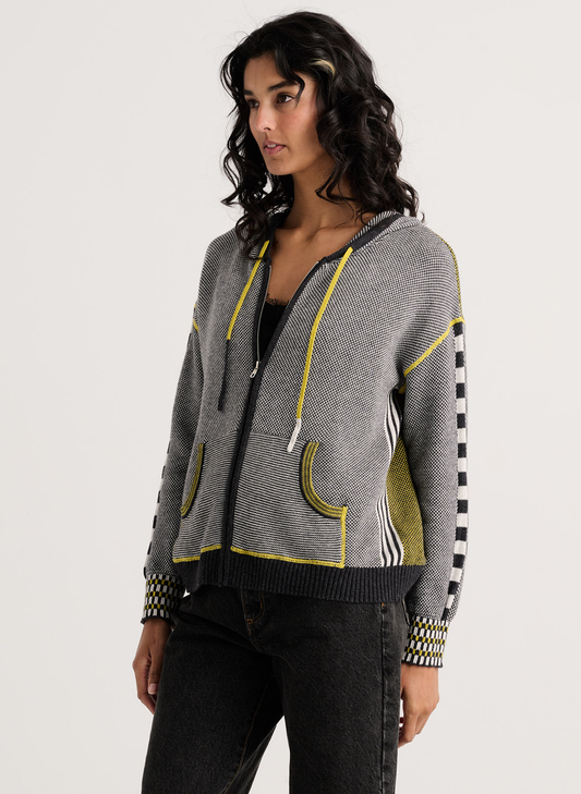 Zaket & Plover Zaket & Plover - Birdseye Hoodie - Charcoal available at The Good Life Boutique