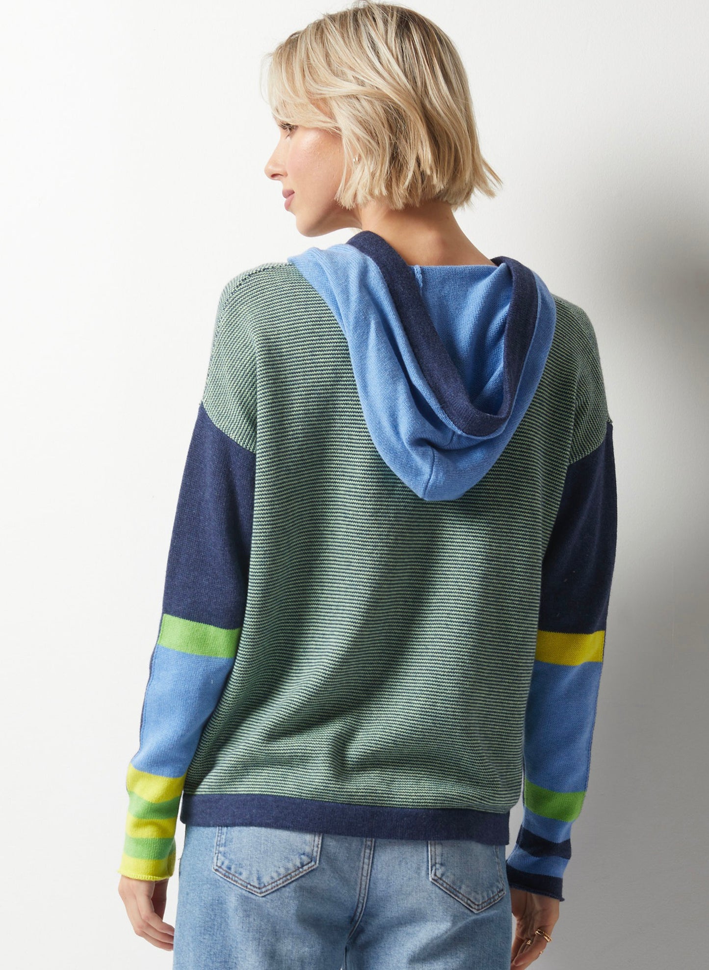 Zaket & Plover Zaket & Plover - Birdseye Hoodie - Denim available at The Good Life Boutique