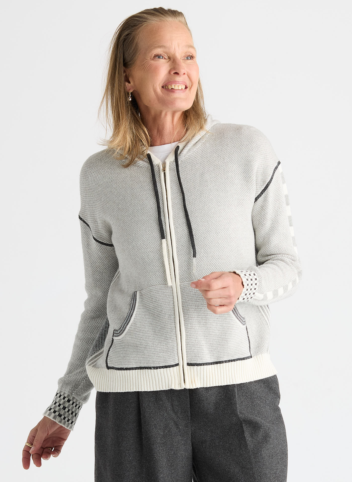 Zaket & Plover - Birdseye Hoodie - Snow
