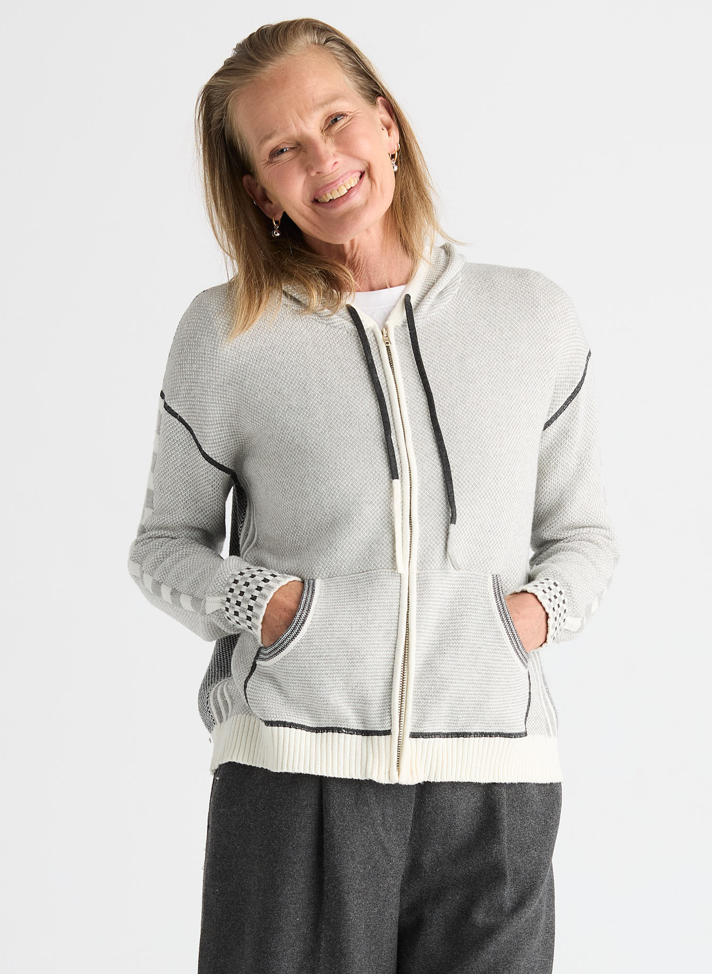 Zaket & Plover - Birdseye Hoodie - Snow