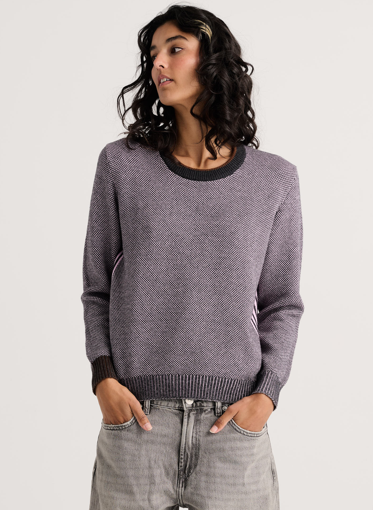Zaket & Plover - Birdseye Sweater - Charcoal