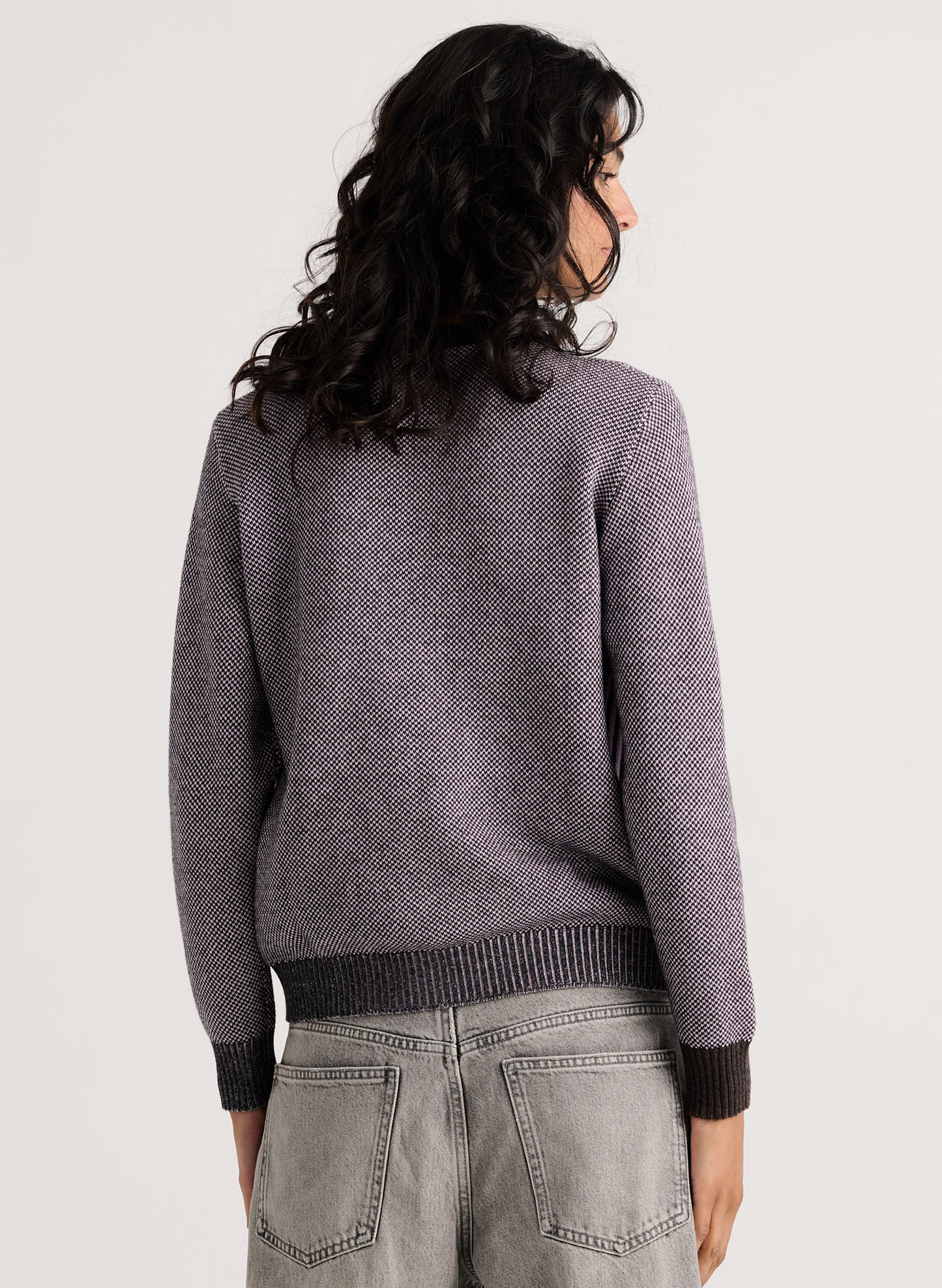 Zaket & Plover - Birdseye Sweater - Charcoal