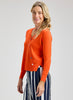 Zaket & Plover Zaket & Plover - Button Angle Sweater - Flame available at The Good Life Boutique