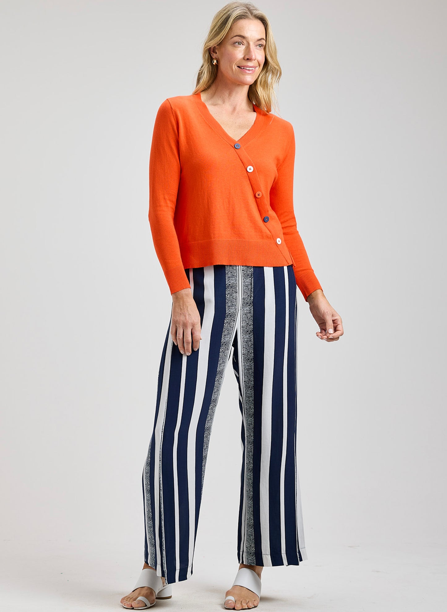 Zaket & Plover Zaket & Plover - Button Angle Sweater - Flame available at The Good Life Boutique