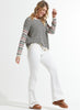 Zaket & Plover Zaket & Plover - Checkered Sweater - Vanilla available at The Good Life Boutique