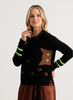 Zaket & Plover Zaket & Plover - Cheeky Cat Sweater - Black available at The Good Life Boutique