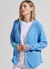 Zaket & Plover Zaket & Plover - Chunky Cotton Hoodie - Blue available at The Good Life Boutique