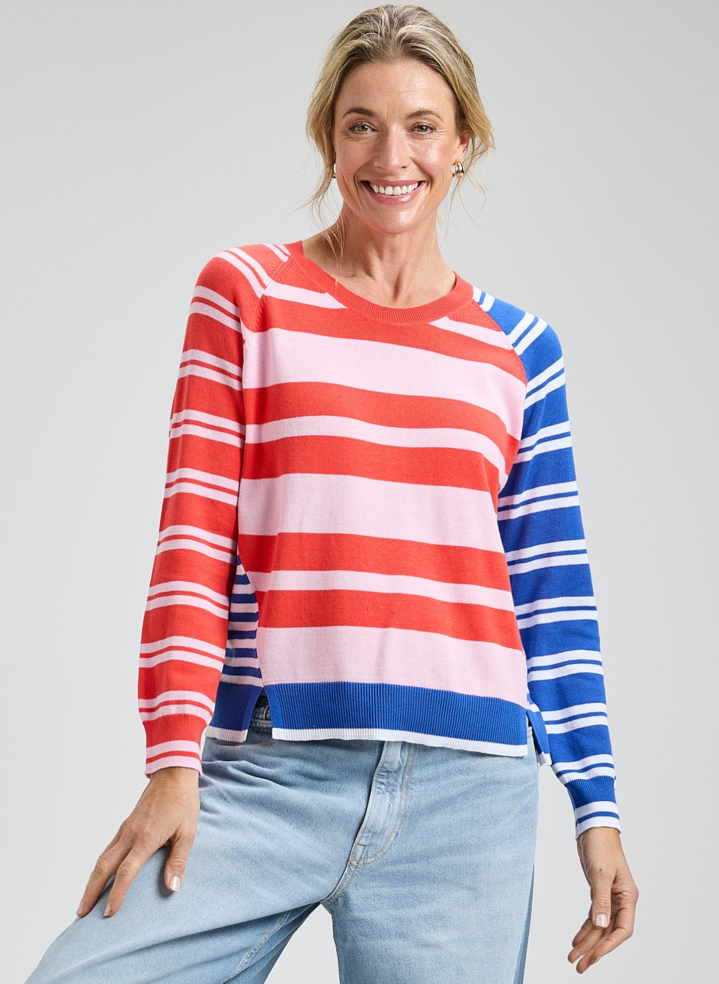 Zaket & Plover Zaket & Plover - Crazy Stripe - Raspberry available at The Good Life Boutique