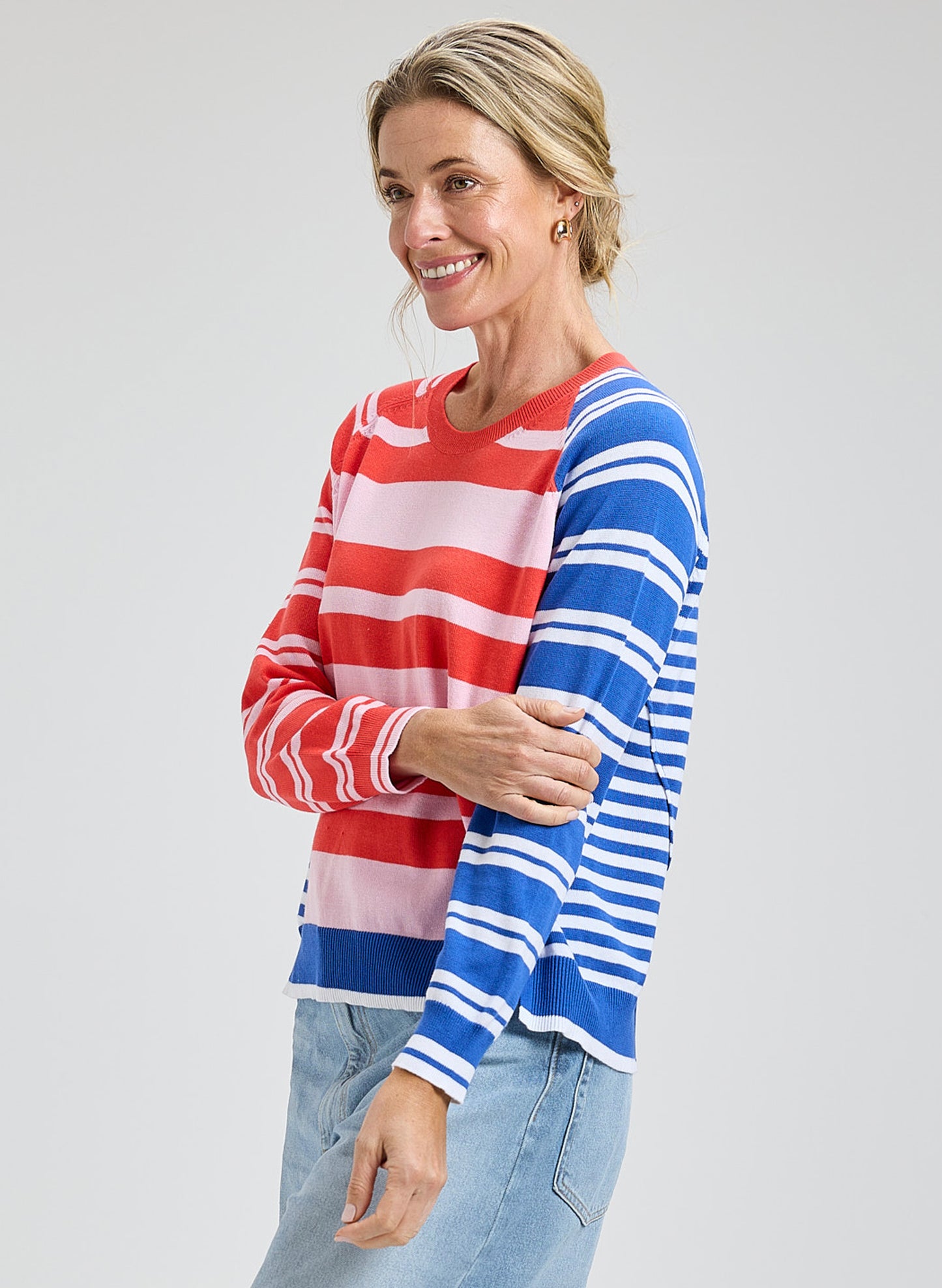 Zaket & Plover Zaket & Plover - Crazy Stripe - Raspberry available at The Good Life Boutique