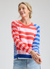 Zaket & Plover Zaket & Plover - Crazy Stripe - Raspberry available at The Good Life Boutique