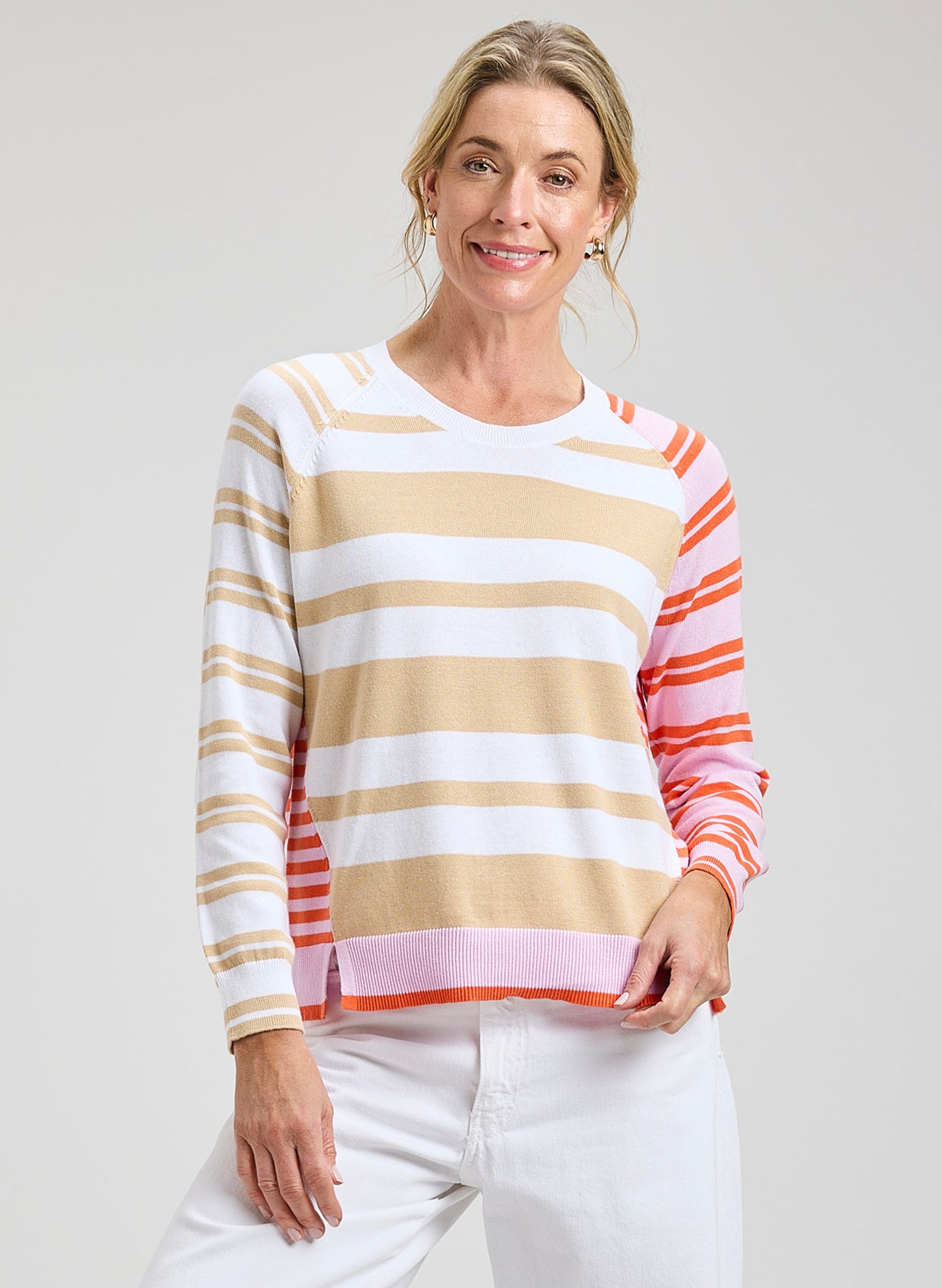 Zaket & Plover Zaket & Plover - Crazy Stripe - White available at The Good Life Boutique