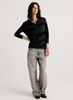 Zaket & Plover Zaket & Plover - Crazy Stripe Sweater - Black available at The Good Life Boutique
