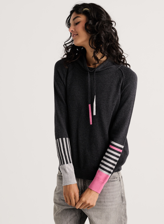 Zaket & Plover Zaket & Plover - Drawcord Sweater - Charcoal available at The Good Life Boutique