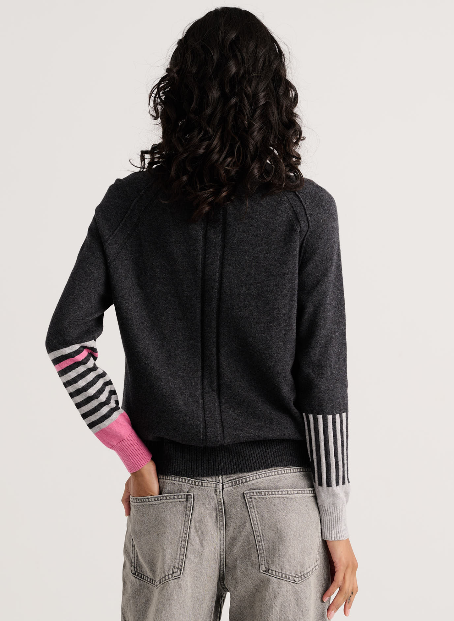 Zaket & Plover Zaket & Plover - Drawcord Sweater - Charcoal available at The Good Life Boutique