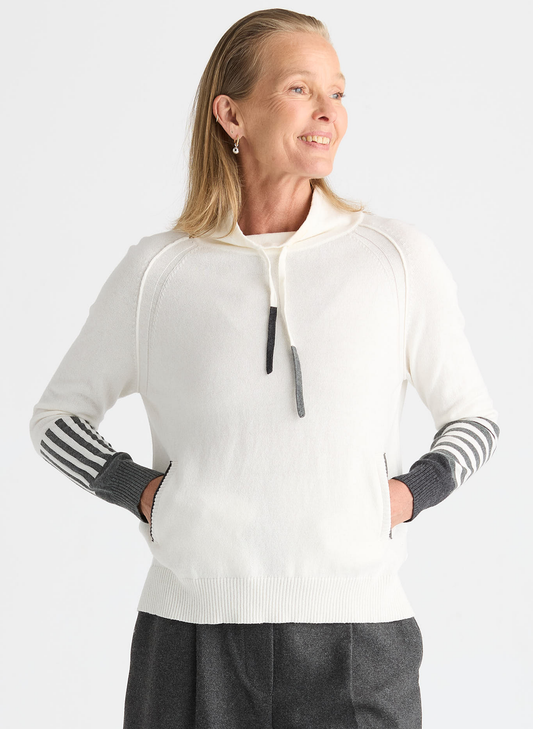Zaket & Plover - Drawcord Sweater - White