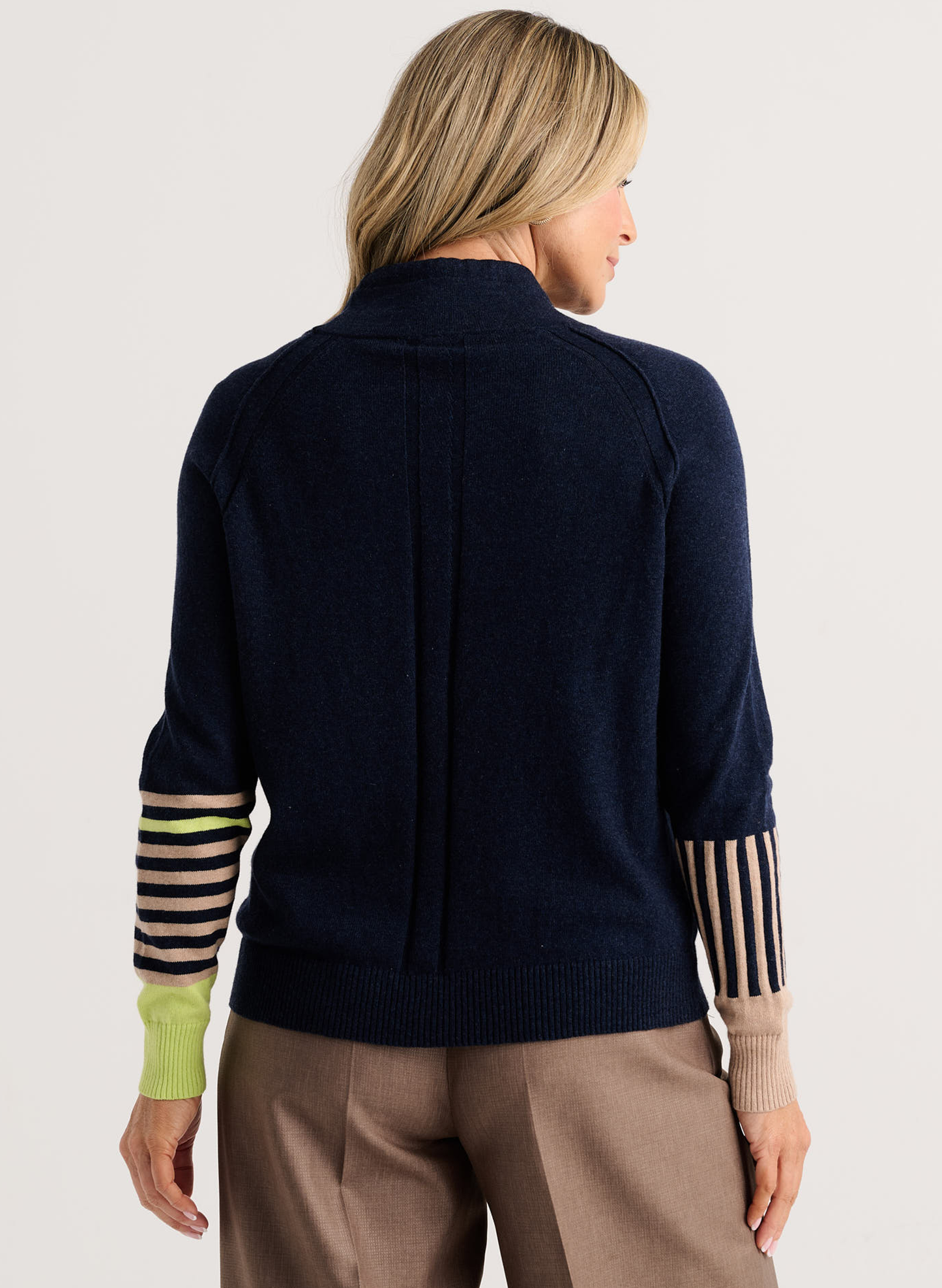 Zaket & Plover Zaket & Plover - Drawcord Sweater - Dk Denim available at The Good Life Boutique