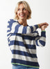 Zaket & Plover Zaket & Plover - Essential Stripe Crew - Denim available at The Good Life Boutique