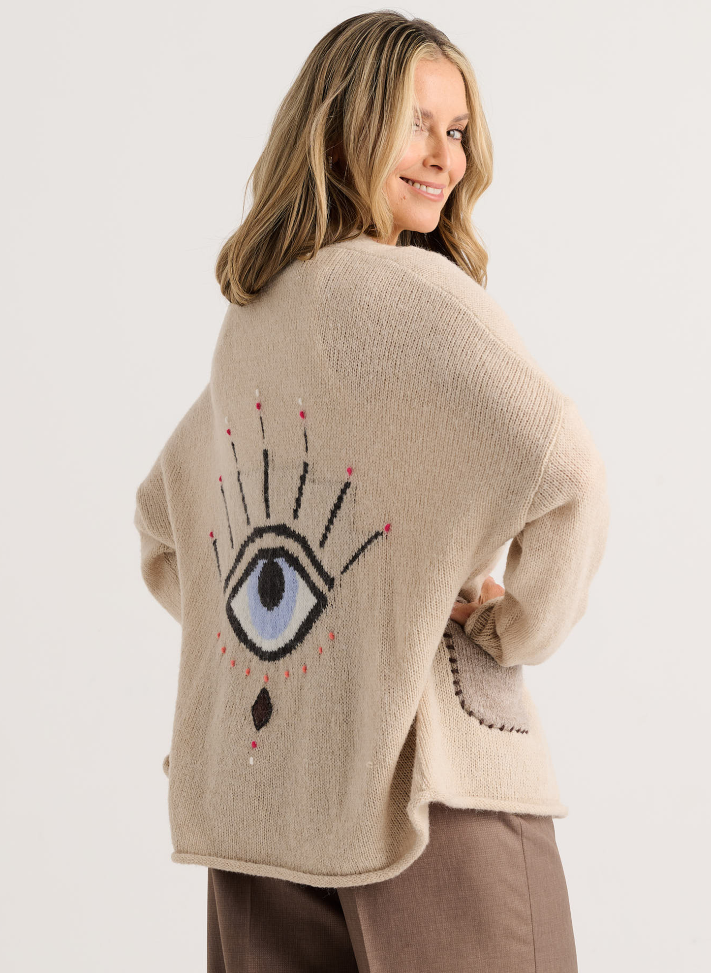 Zaket & Plover - Eye Spy Cardi - Taupe