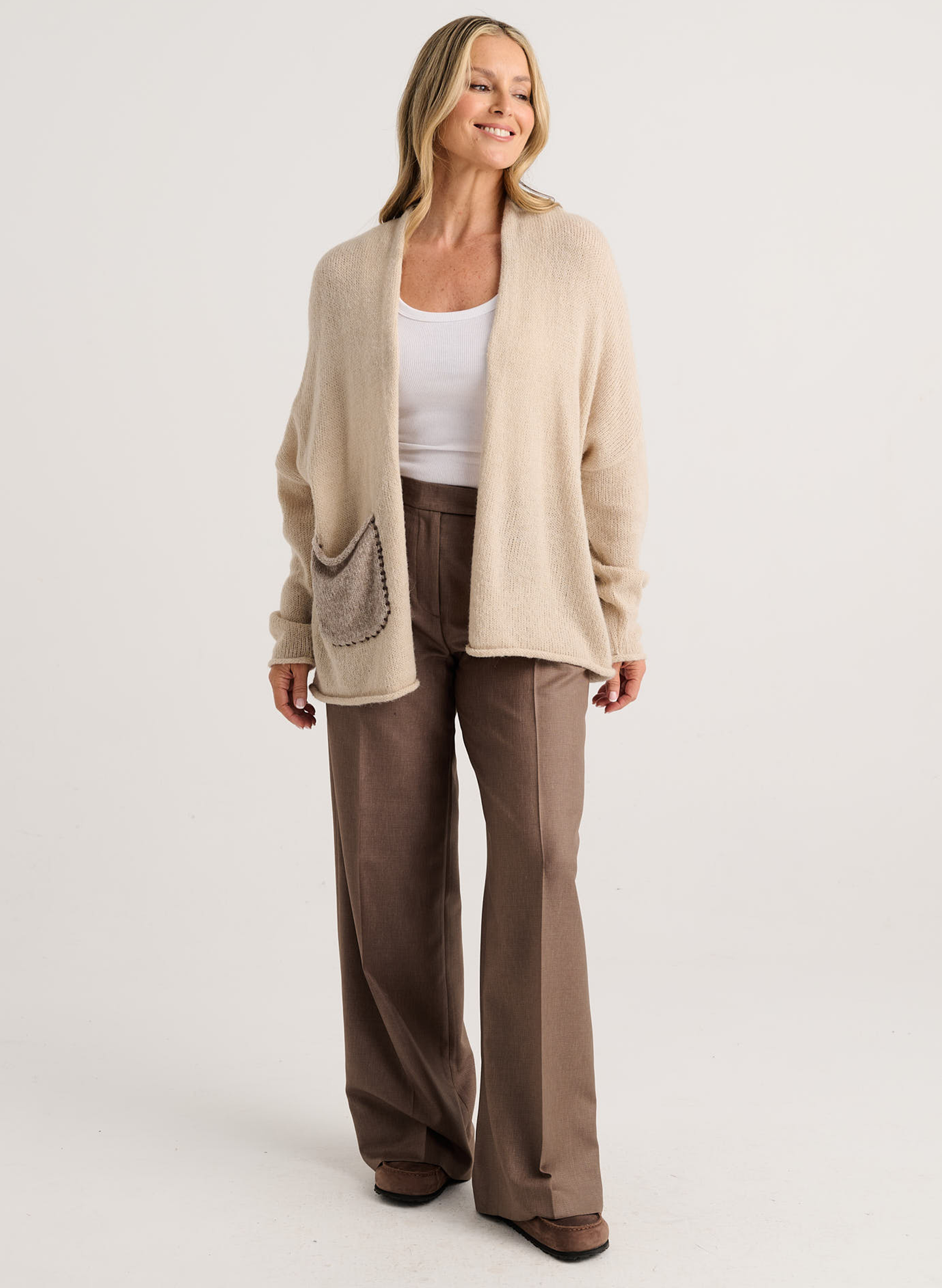 Zaket & Plover - Eye Spy Cardi - Taupe
