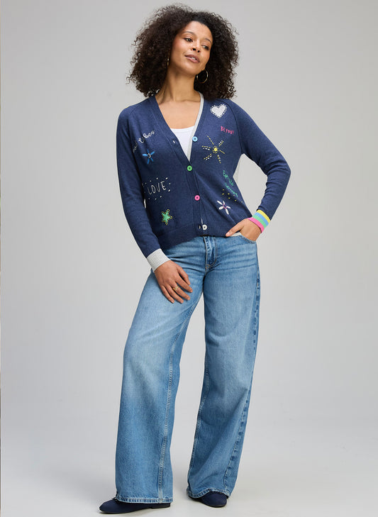 Zaket & Plover - Good Vibes Cardi - Denim