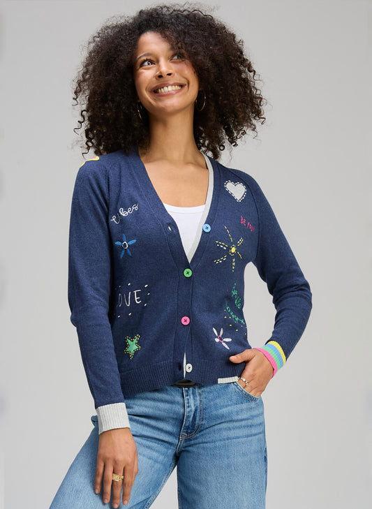 Zaket & Plover - Good Vibes Cardi - Denim