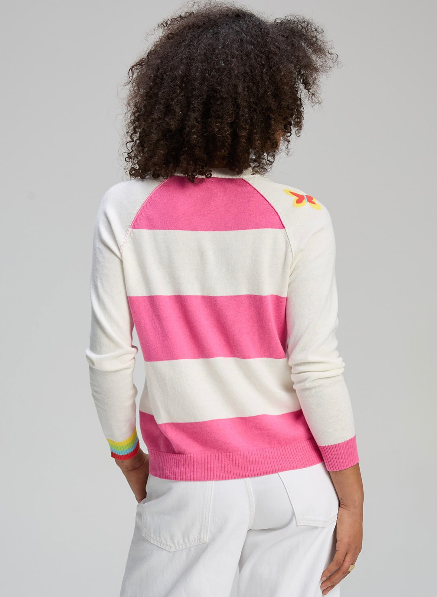 Zaket & Plover - Good Vibes Cardi - White