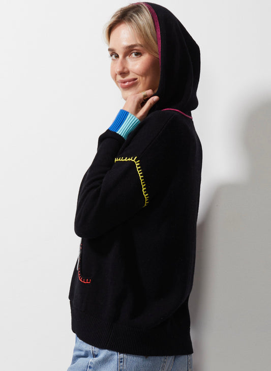 Zaket & Plover Zaket & Plover - Handcraft Hoodie - Black available at The Good Life Boutique