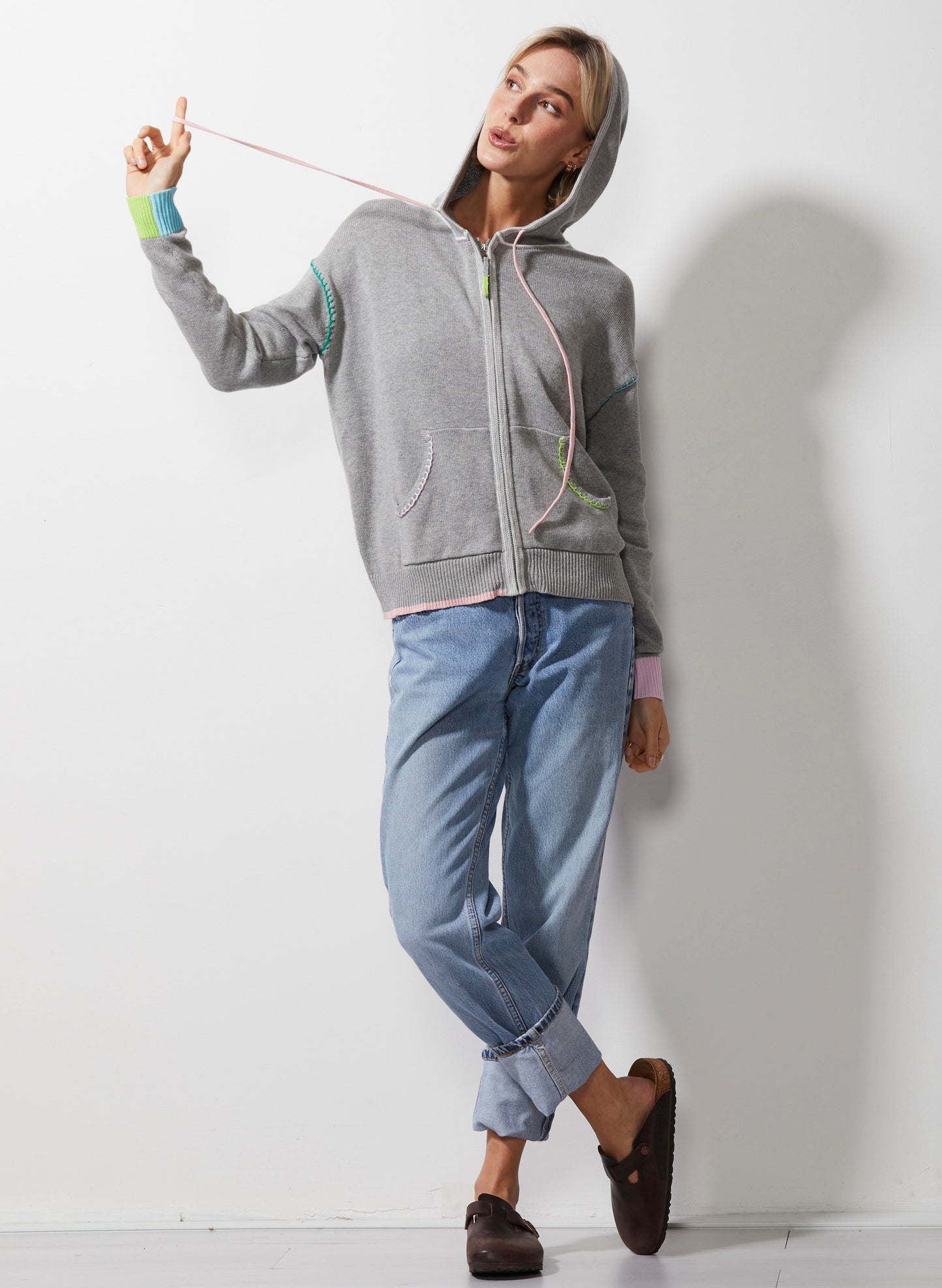 Zaket & Plover Zaket & Plover - Handcraft Hoodie - Cloud available at The Good Life Boutique