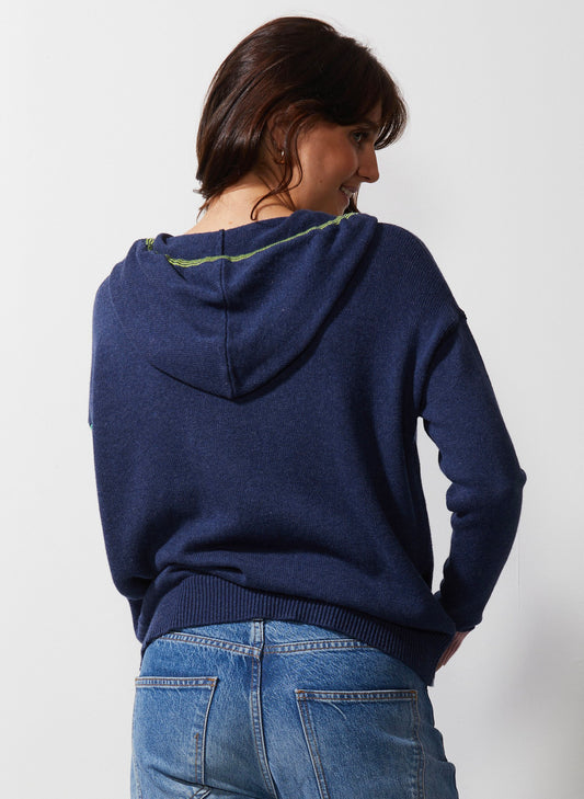 Zaket & Plover Zaket & Plover - Handcraft Hoodie - Denim available at The Good Life Boutique