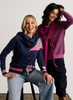 Zaket & Plover Zaket & Plover - Hearts Cardi - Denim available at The Good Life Boutique