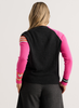 Zaket & Plover Zaket & Plover - Hearts Cardi - Fuchsia available at The Good Life Boutique