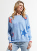 Zaket & Plover Zaket & Plover - Hearts & Stars Sweater - Sky available at The Good Life Boutique