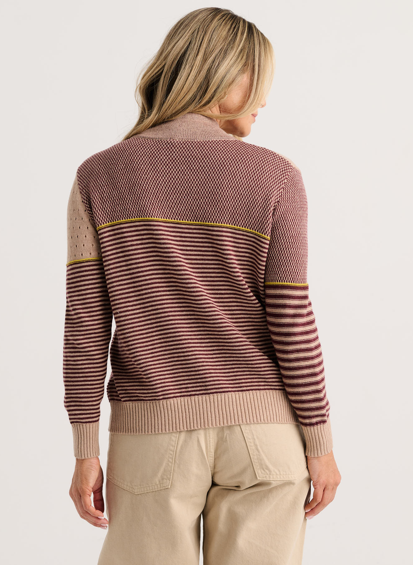 Zaket & Plover - Knit Zip Cardi - Biscuit