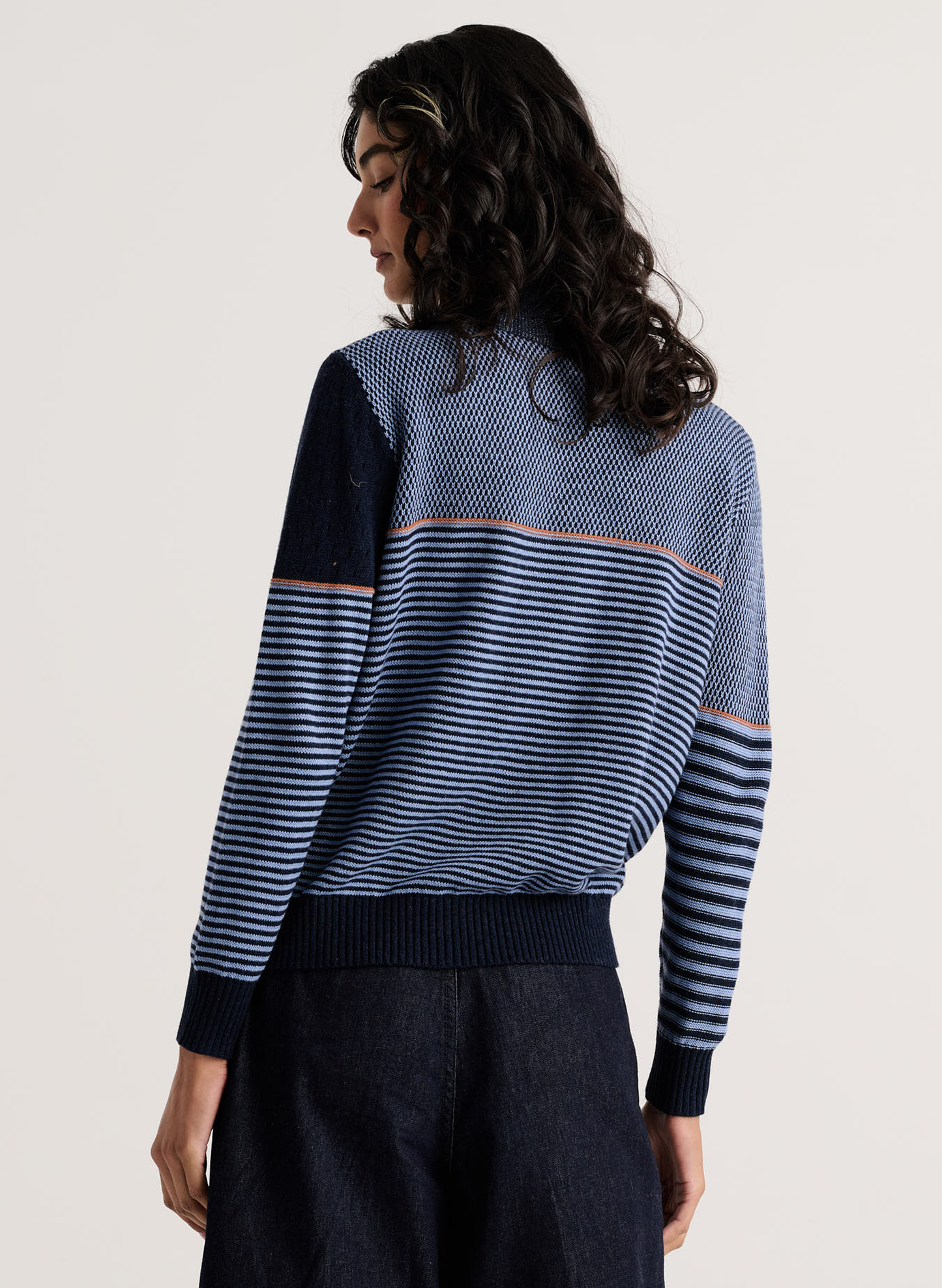 Zaket & Plover - Knit Zip Cardi - Dark Denim