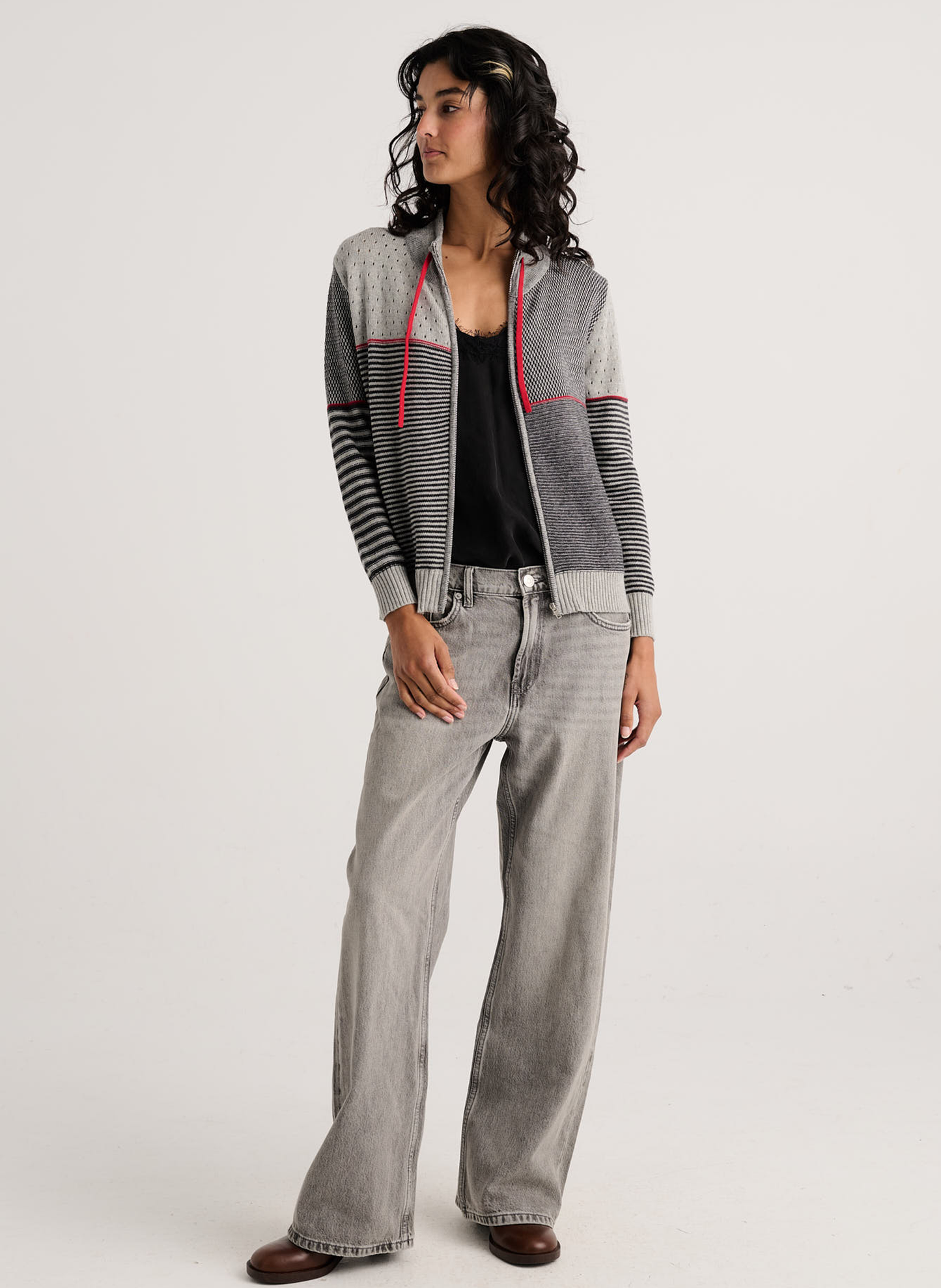 Zaket & Plover - Knit Zip Cardi - Marl