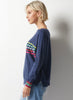 Zaket & Plover Zaket & Plover - Lovestruck Sweater - Denim available at The Good Life Boutique