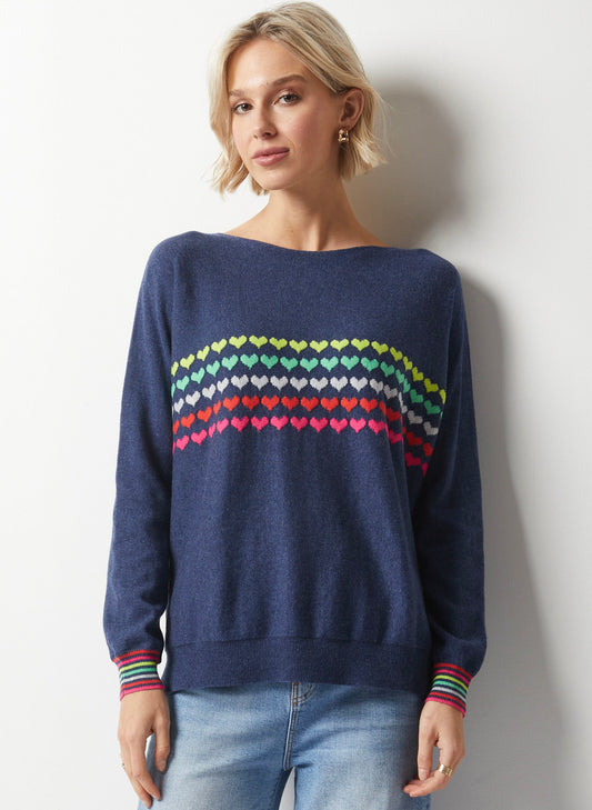 Zaket & Plover Zaket & Plover - Lovestruck Sweater - Denim available at The Good Life Boutique