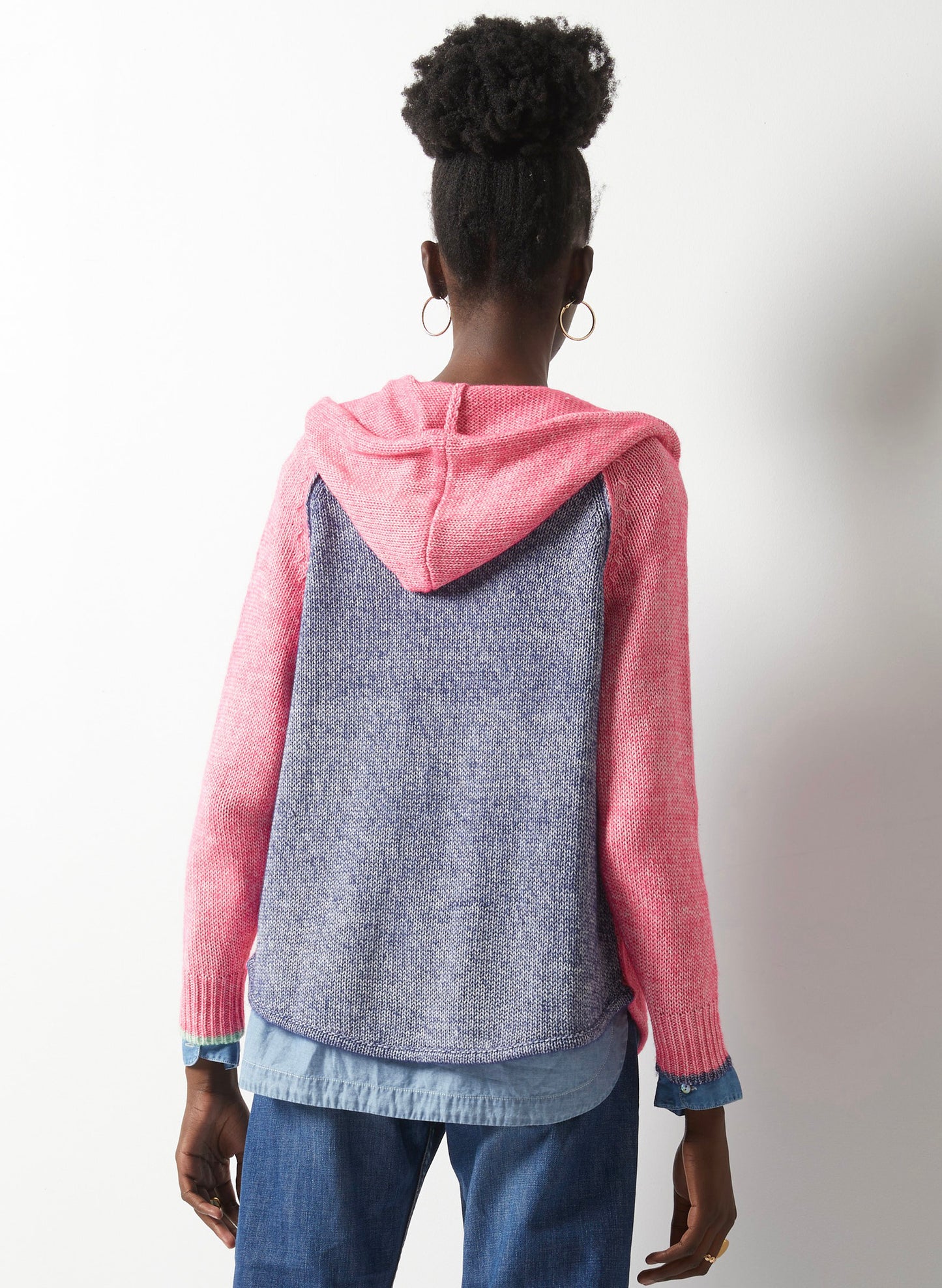 Zaket & Plover Zaket & Plover - Mouline Hoodie - Pink available at The Good Life Boutique