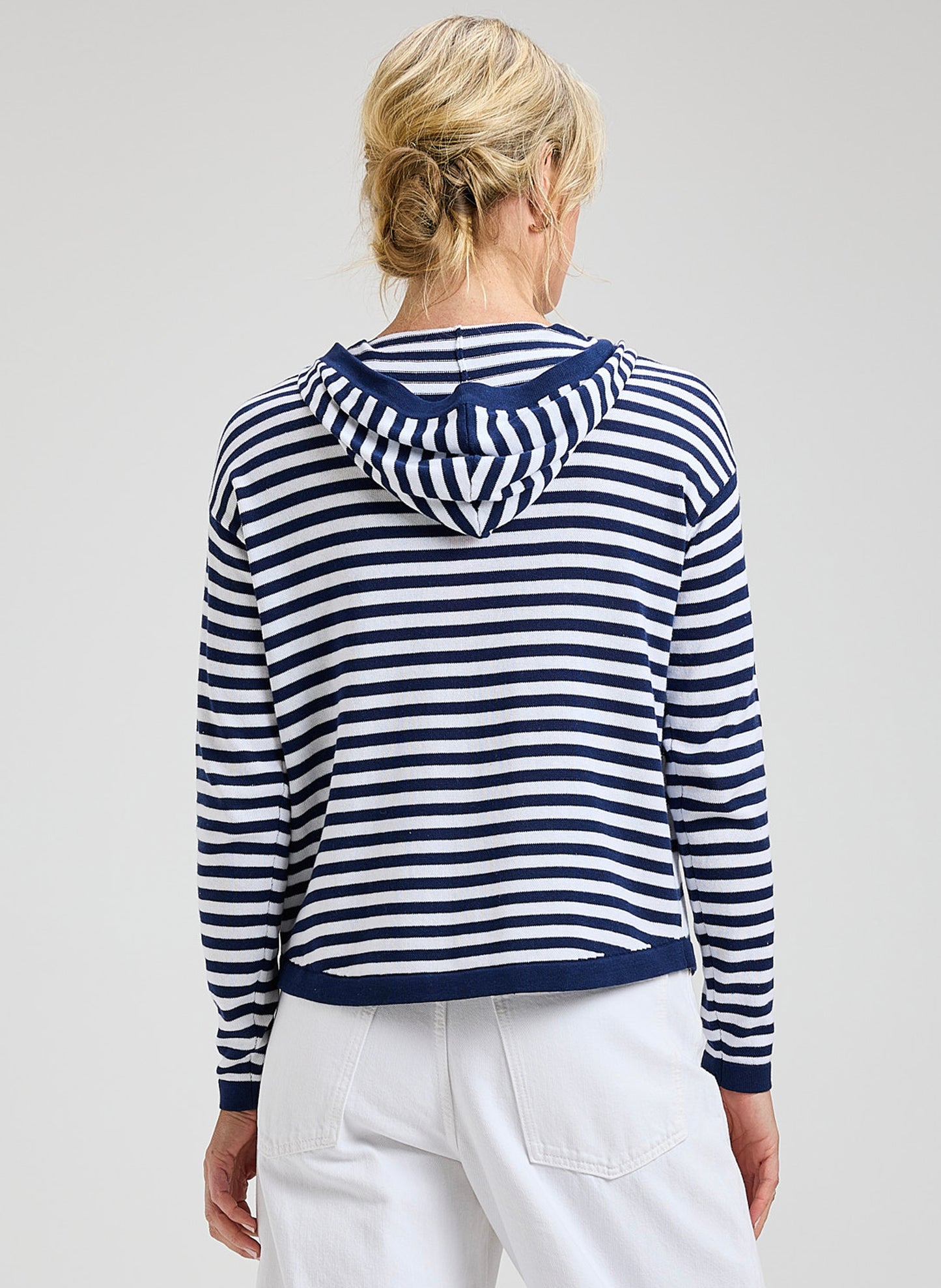 Zaket & Plover - Multi Stripe Hoodie - Marine