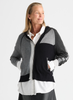 Zaket & Plover Zaket & Plover - Plaited Zip-Up Hoodie - Black available at The Good Life Boutique
