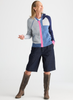 Zaket & Plover Zaket & Plover - Plaited Zip-Up Hoodie - Jean available at The Good Life Boutique