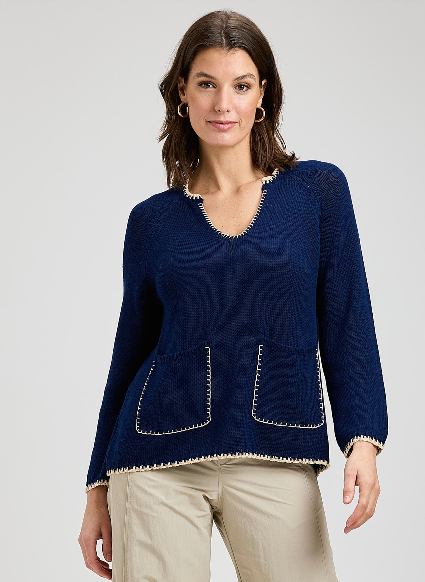 Zaket & Plover - Pocket Aline Sweater - Navy