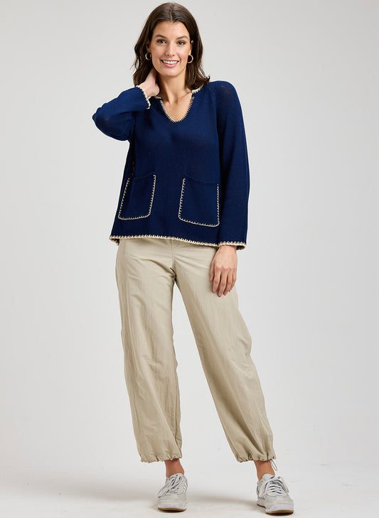 Zaket & Plover - Pocket Aline Sweater - Navy