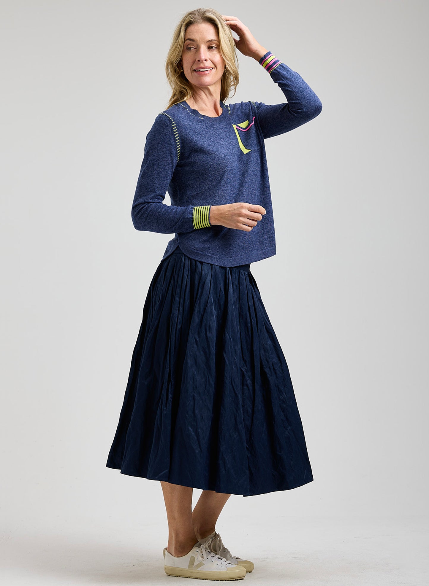 Zaket & Plover - Pocket Detail Sweater - Denim