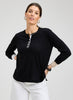 Zaket & Plover - Pointelle Henley - Black
