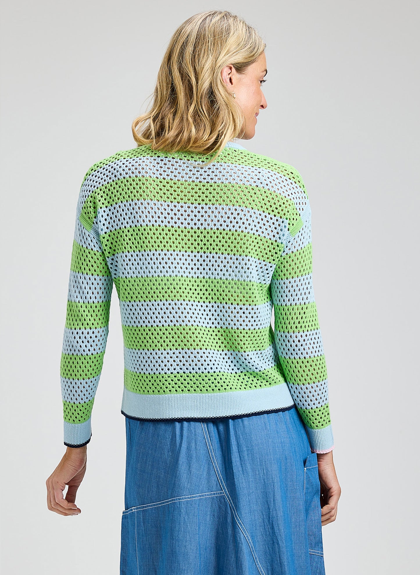 Zaket & Plover - Pointelle Zip Cardi - Powder