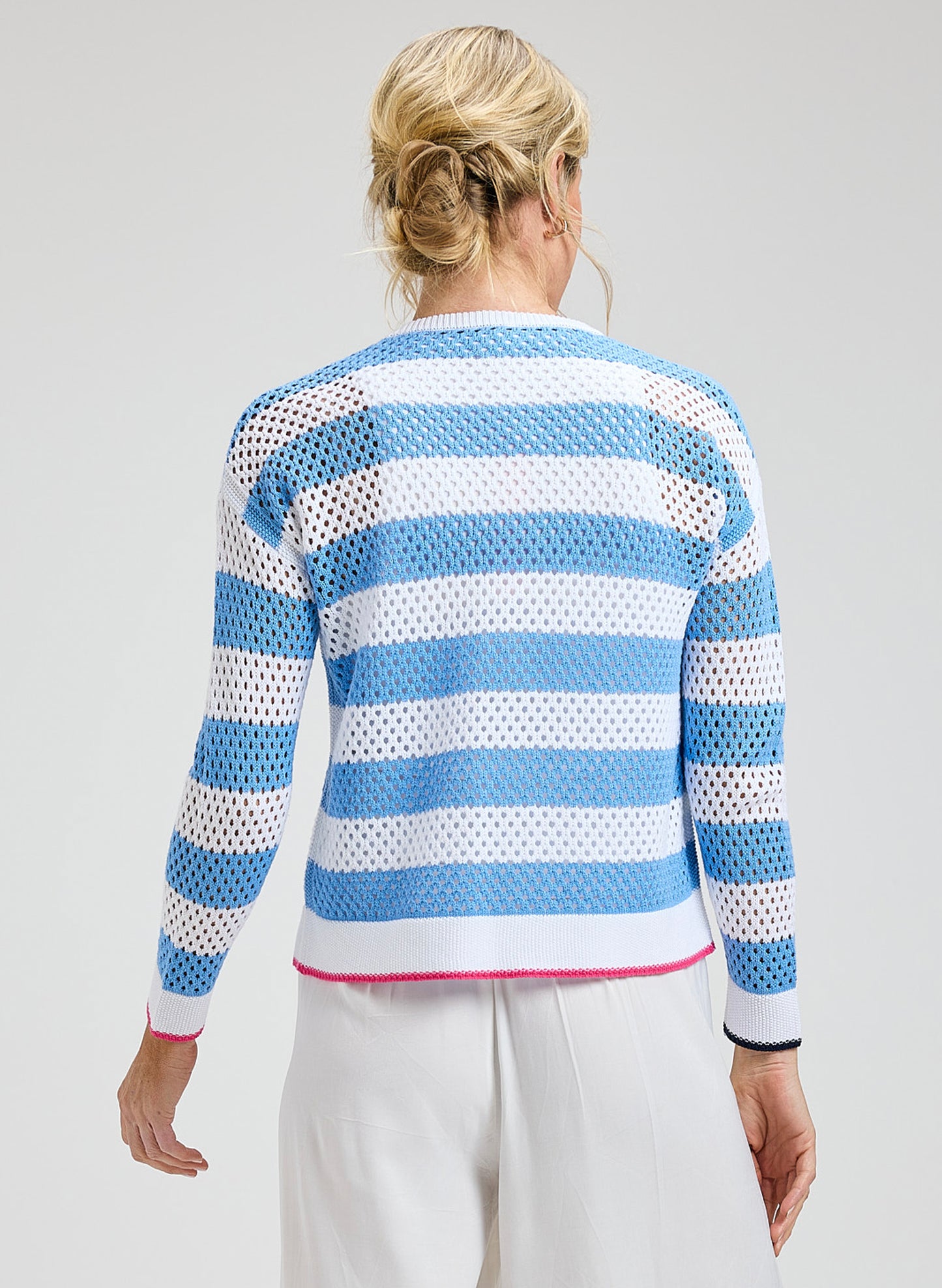 Zaket & Plover - Pointelle Zip Cardi - White